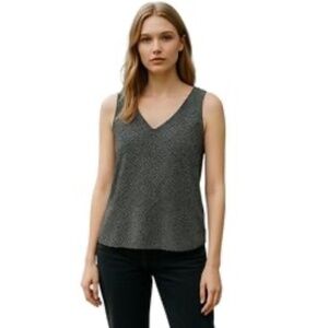 M.M. Lafleur Sz S The Peggy Top Seamless Double V Neck Stretch Tank Top Blouse